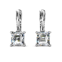 Lade das Bild in den Galerie-Viewer, Boucles d&#39;oreilles SQUARE - Argenté &amp; Cristal
