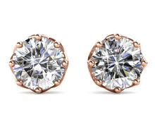 Lade das Bild in den Galerie-Viewer, Boucles d&#39;oreilles LILY - Or Rosé &amp; Cristal
