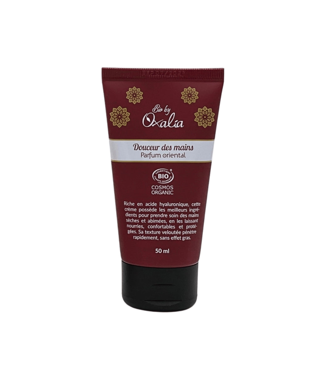 Crème mains DOUCEUR DES MAINS Parfum Oriental à l'acide hyaluronique, non-grasse - 50ml - OXALIA (Copie) (Copie) (Copie)