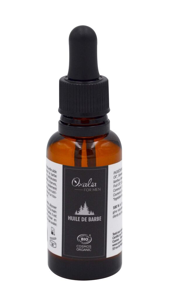 Huile à barbe Nourrissante, adoucissante, pénétrante  - 30ml - FOR MEN BY OXALIA