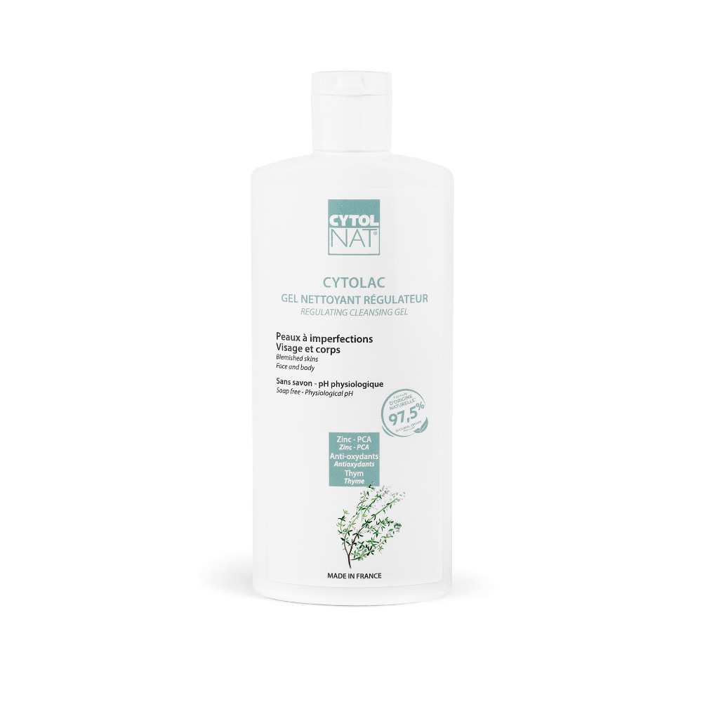 Cytolac Reinigungsgel – Mit Zink angereichertes Reinigungsgel gegen Hautunreinheiten – 250 ml – CYTOLNAT