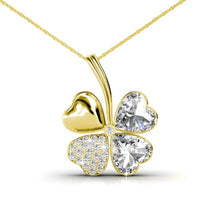 Charger l'image dans la galerie, Pendentif FOUR LEAF  - Or &amp; Cristal
