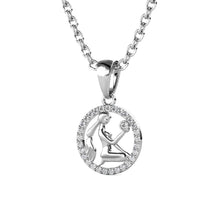 Charger l'image dans la galerie, Collier Pendentif ZODIAQUE – Argenté &amp; Cristal – 12 Signes

