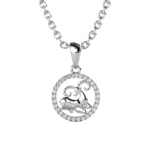 Charger l'image dans la galerie, Collier Pendentif ZODIAQUE – Argenté &amp; Cristal – 12 Signes
