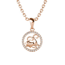 Charger l'image dans la galerie, Collier Pendentif ZODIAQUE – Or Rosé &amp; Cristal – 12 Signes
