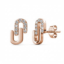 Load image into Gallery viewer, Boucles D'oreilles Union - Or Rosé Et Cristal
