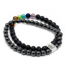 Lade das Bild in den Galerie-Viewer, Magnetarmband Edelstein BLACK STONE CHAKRA
