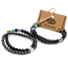 Lade das Bild in den Galerie-Viewer, Magnetarmband Edelstein BLACK STONE CHAKRA
