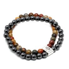 Lade das Bild in den Galerie-Viewer, JASPE PICASSO Edelstein Magnetarmband
