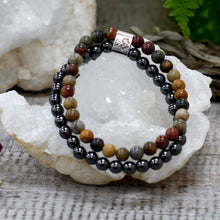 Lade das Bild in den Galerie-Viewer, JASPE PICASSO Edelstein Magnetarmband
