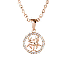 Charger l'image dans la galerie, Collier Pendentif ZODIAQUE – Or Rosé &amp; Cristal – 12 Signes

