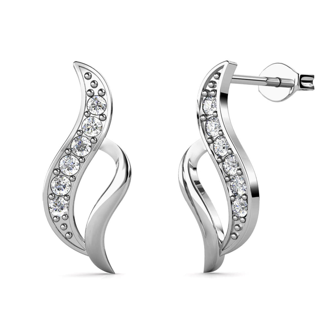 Boucles d'oreilles DESTINY - Argenté & Cristal - MCY Paris