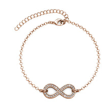 Charger l&#39;image dans la galerie, Bracelet INFINITY EIGHT - Or Rosé &amp; Cristal - MCY Paris
