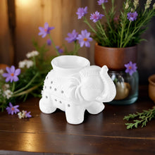 Lade das Bild in den Galerie-Viewer, Brûle-Parfum éléphant TANDOR - Céramique blanche - Zen'Arôme

