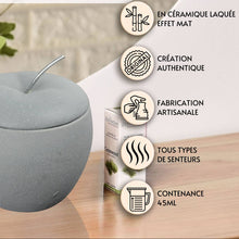 Load image into Gallery viewer, Brûle parfum POMME D'AMOUR - Céramique mat - Zen'Arôme
