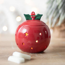 Load image into Gallery viewer, Brûle-parfum Boule de Noël rouge
