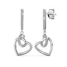 Charger l&#39;image dans la galerie, Boucles d&#39;oreilles ALLURE - Argenté &amp; Cristal - MCY Paris
