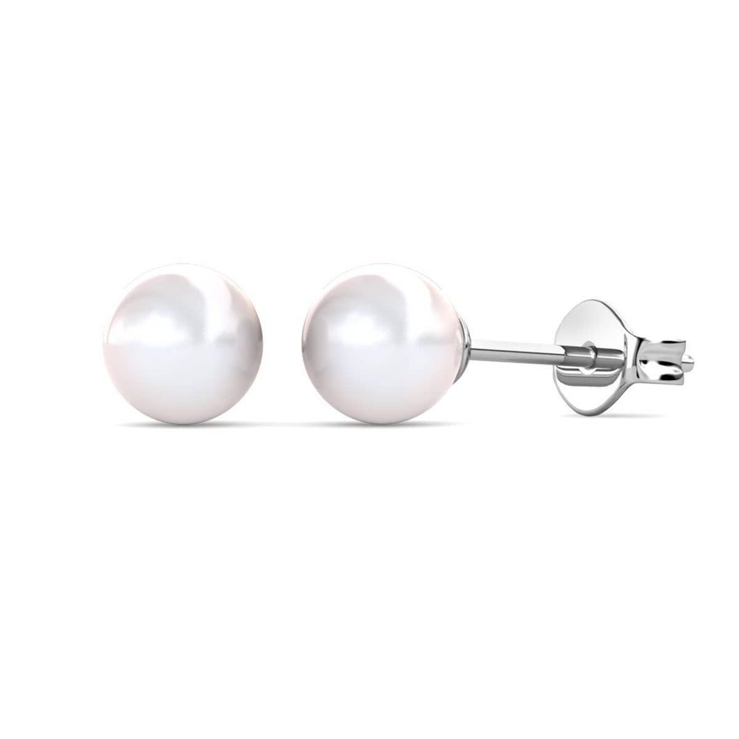 Boucles d'oreilles FULL MOON PEARL - Argenté & perle