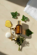 Charger l'image dans la galerie, Soin corps amincissant PETITE SIESTE MINCEUR 60 min – huile de massage, lierre, gingembre, thé vert, sablier, ambiance institut premium
