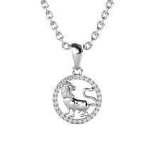 Charger l'image dans la galerie, Collier Pendentif ZODIAQUE – Argenté &amp; Cristal – 12 Signes
