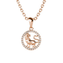 Charger l'image dans la galerie, Collier Pendentif ZODIAQUE – Or Rosé &amp; Cristal – 12 Signes
