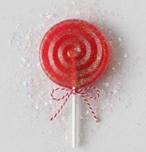 Charger l'image dans la galerie, Savon sucette ronde 35g POMME D'AMOUR PAILLETTES - SAVONNERIE DE BORMES

