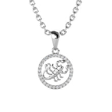 Charger l'image dans la galerie, Collier Pendentif ZODIAQUE – Argenté &amp; Cristal – 12 Signes
