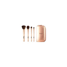 Charger l&#39;image dans la galerie, JOZZ Beauty -Set 4 mini pinceaux ON THE GO - pochette dorée - COLLECTION SUNSET HOUR
