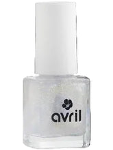 Lade das Bild in den Galerie-Viewer, Vernis Top Coat Pailleté Doré AVRIL – Effet Scintillant sur Tous Vos Vernis, 80% Biosourcé &amp; Végan – 7ml
