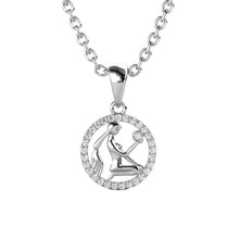 Charger l'image dans la galerie, Collier Pendentif ZODIAQUE – Argenté &amp; Cristal – 12 Signes
